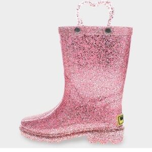 Western Chief light-up pink glittery Abby rain boots